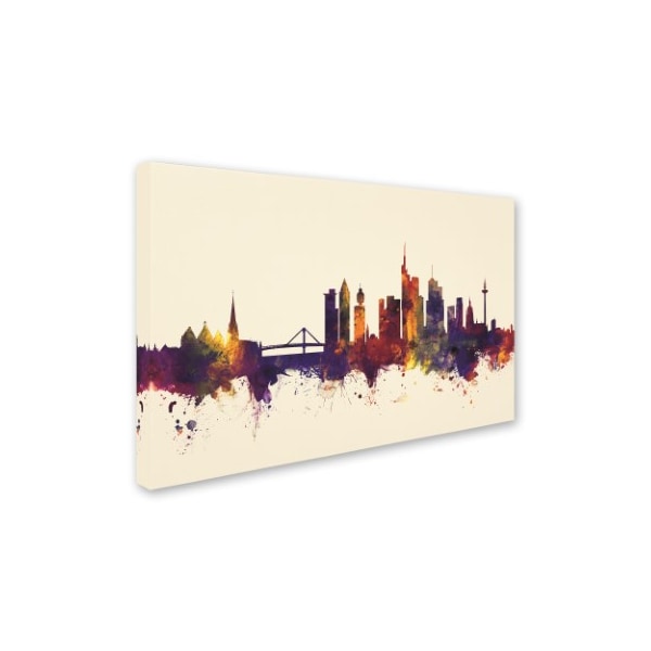 Michael Tompsett 'Frankfurt Germany Skyline IV' Canvas Art,16x24